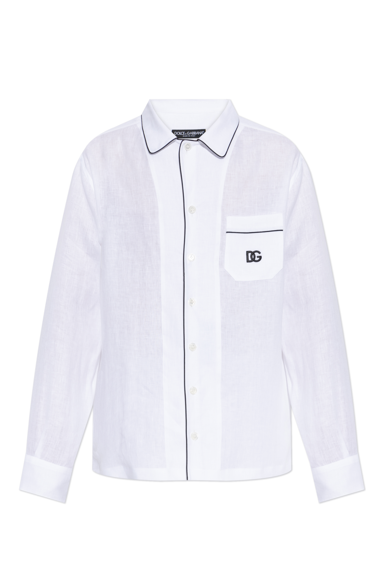 Dolce & Gabbana Linen shirt with pocket | Men's | Vitkac